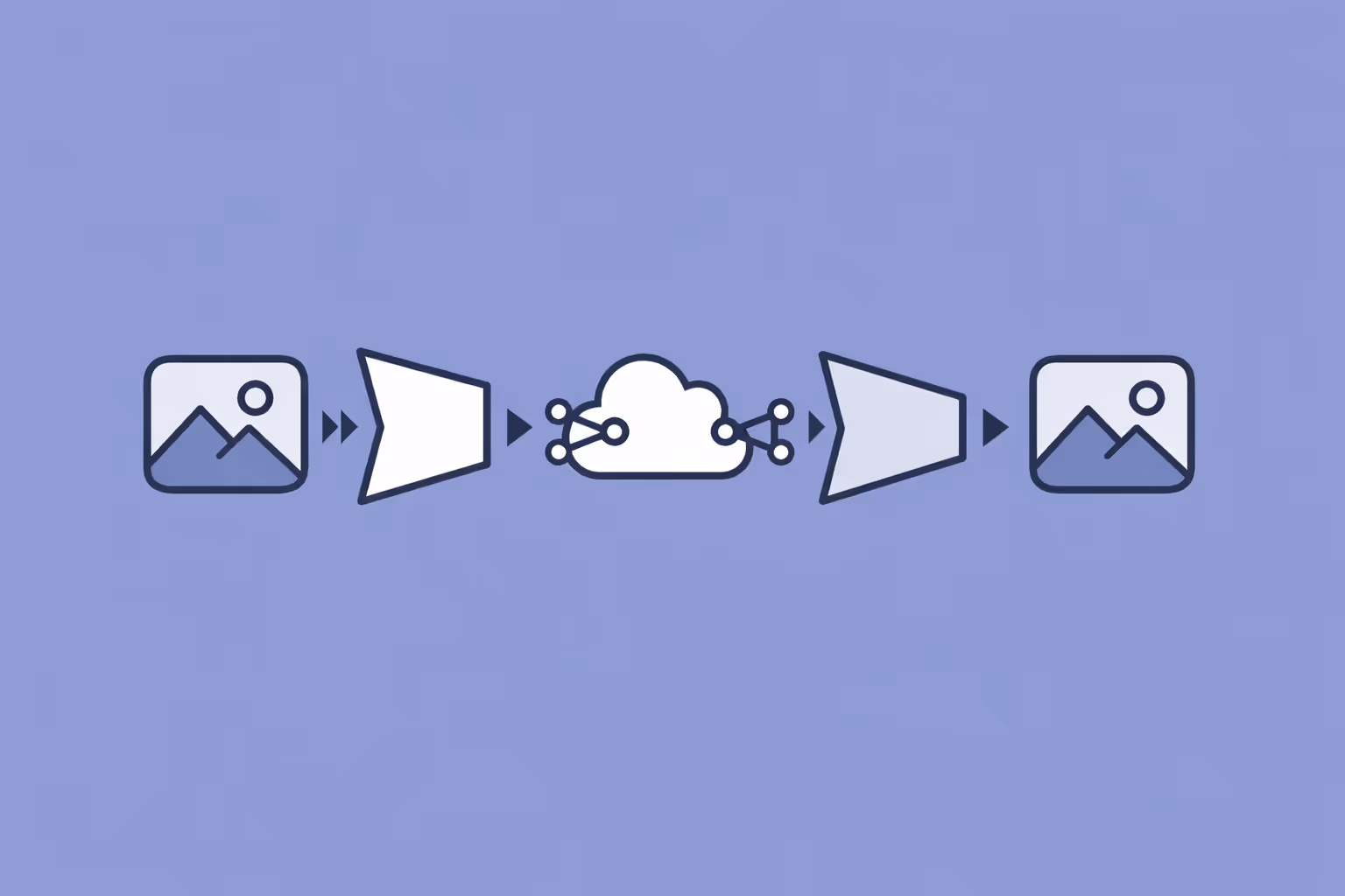 Flat illustration representing variational autoencoder concept with modern SaaS design