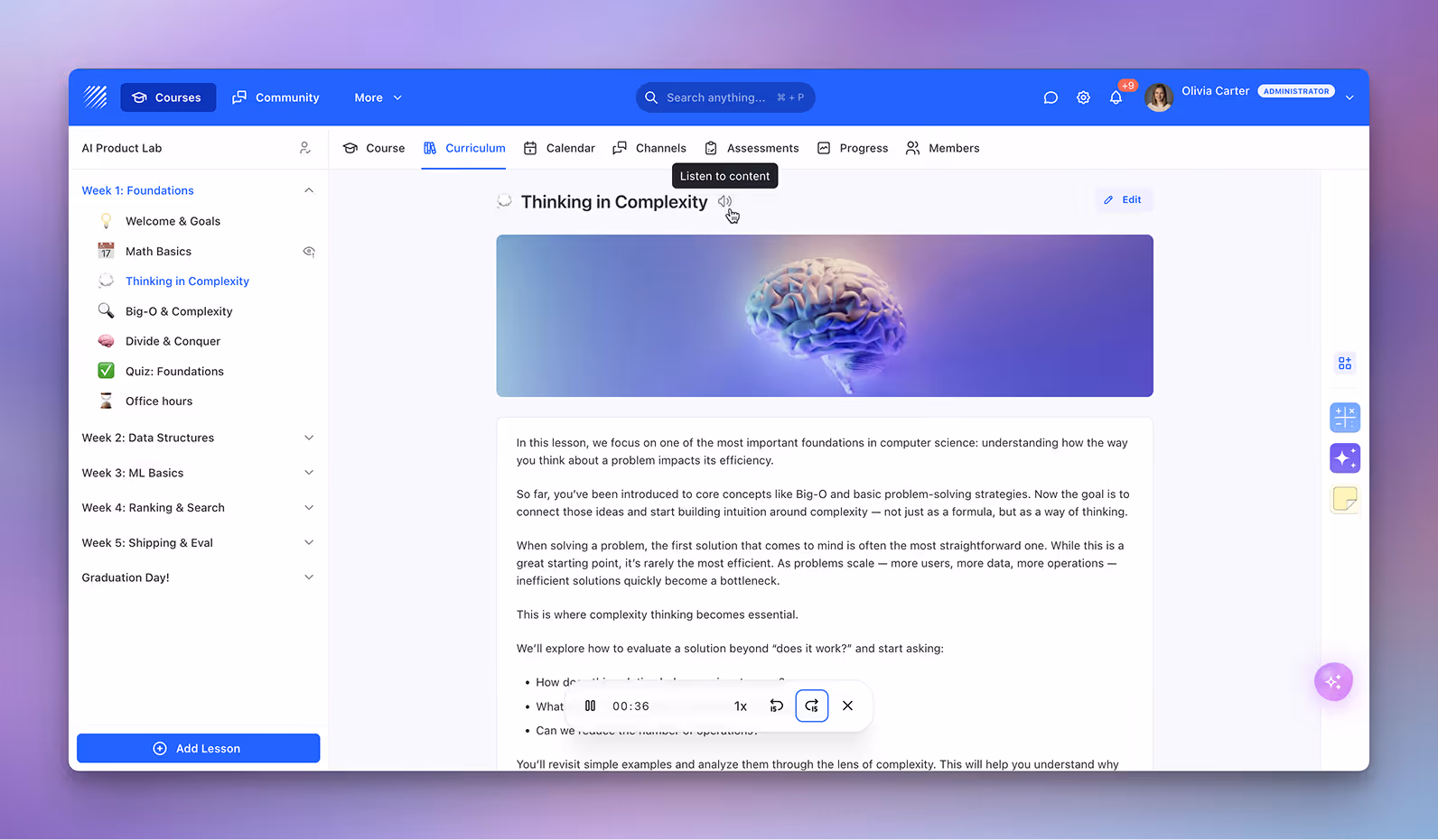 AI Text-to-Speech: Turn Lessons into High-Quality Audio