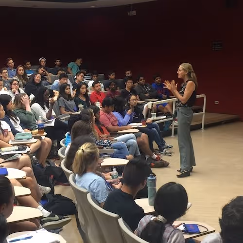 Filmmaker speaking at Screenagers School Screening Event