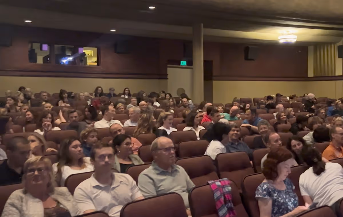The audience sat in their seats about to watch Screenagers Under The Influence at the Seattle Premiere event