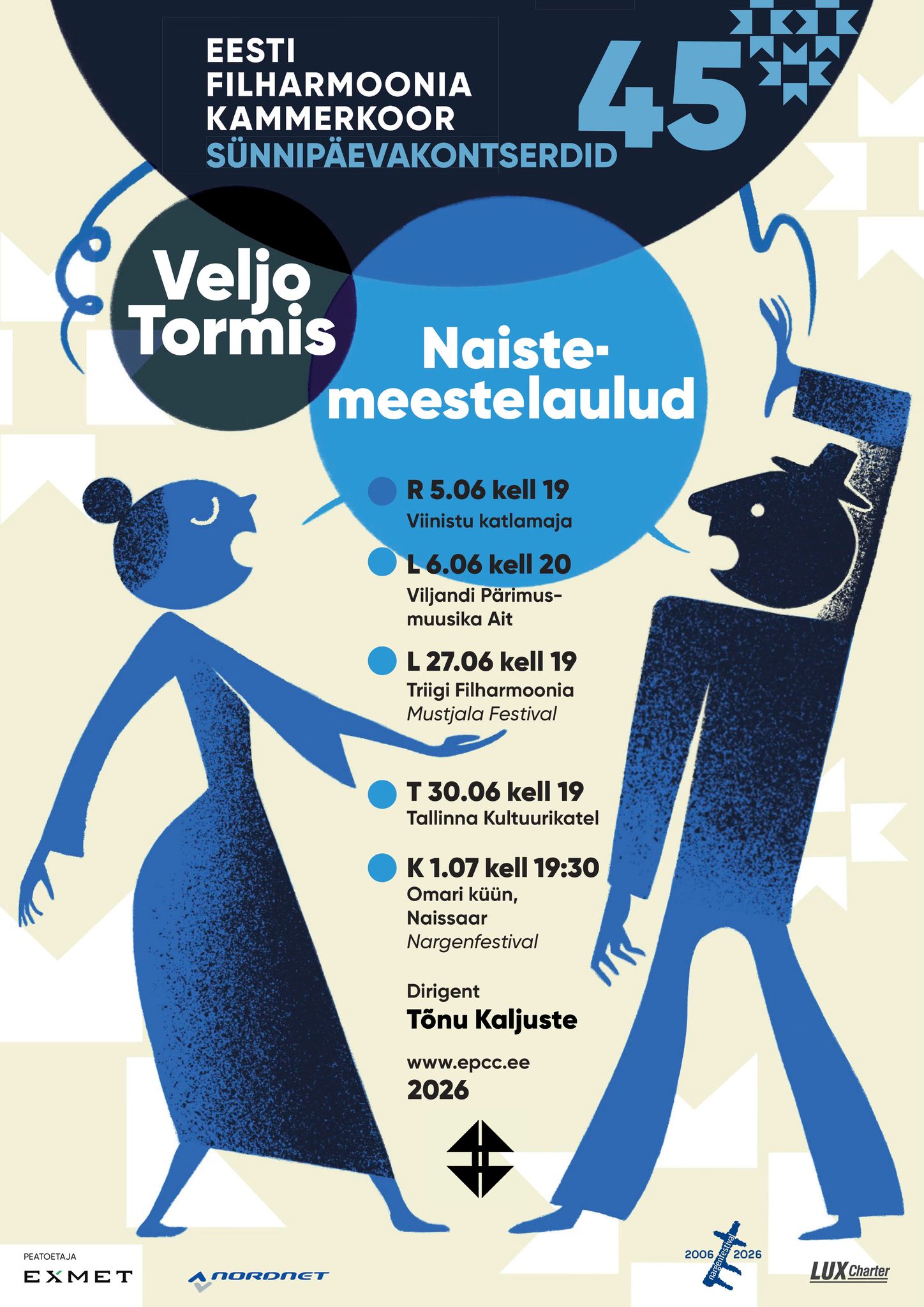 Eesti Filharmoonia Kammerkoor 45 Veljo Tormis. NAISTE-MEESTELAULUD