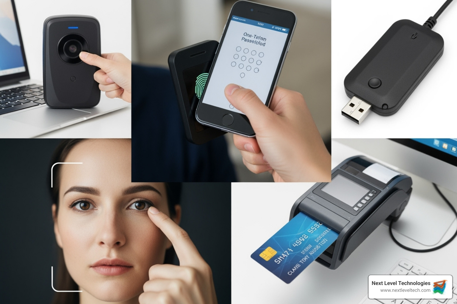 collage of MFA methods - multi factor authentication examples collage of MFA methods - multi factor authentication examples