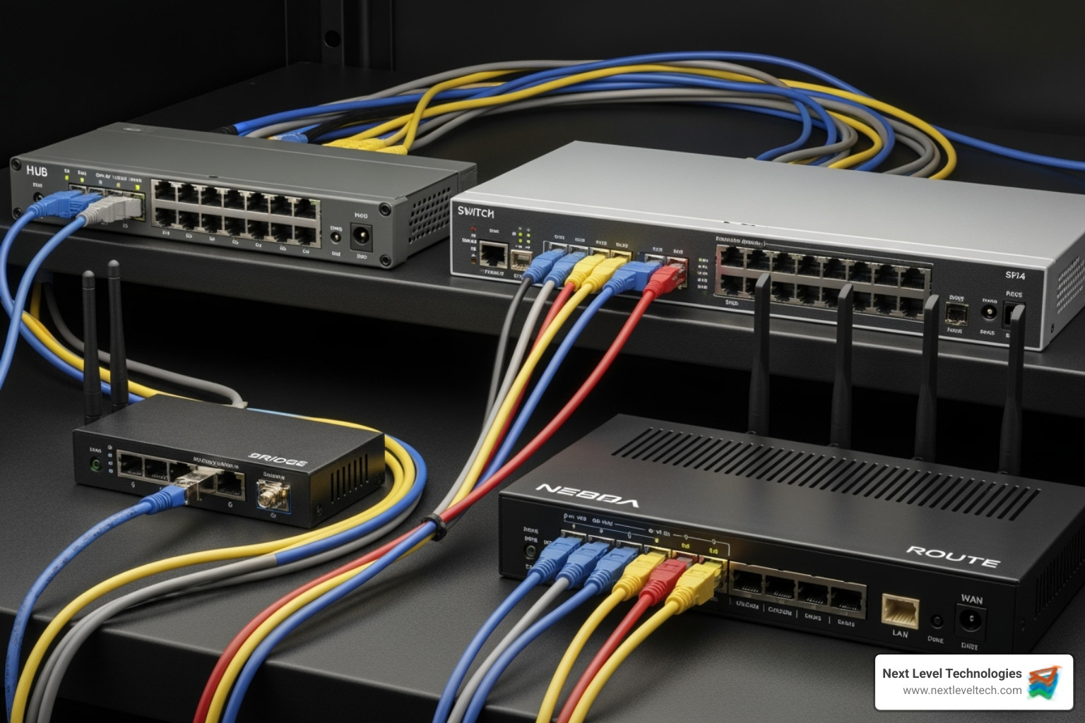 Networking's Fantastic Four: Understanding Hubs, Switches, Bridges, and Routers