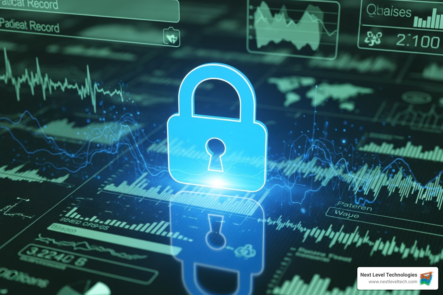 digital lock protecting patient data - Cloud computing healthcare