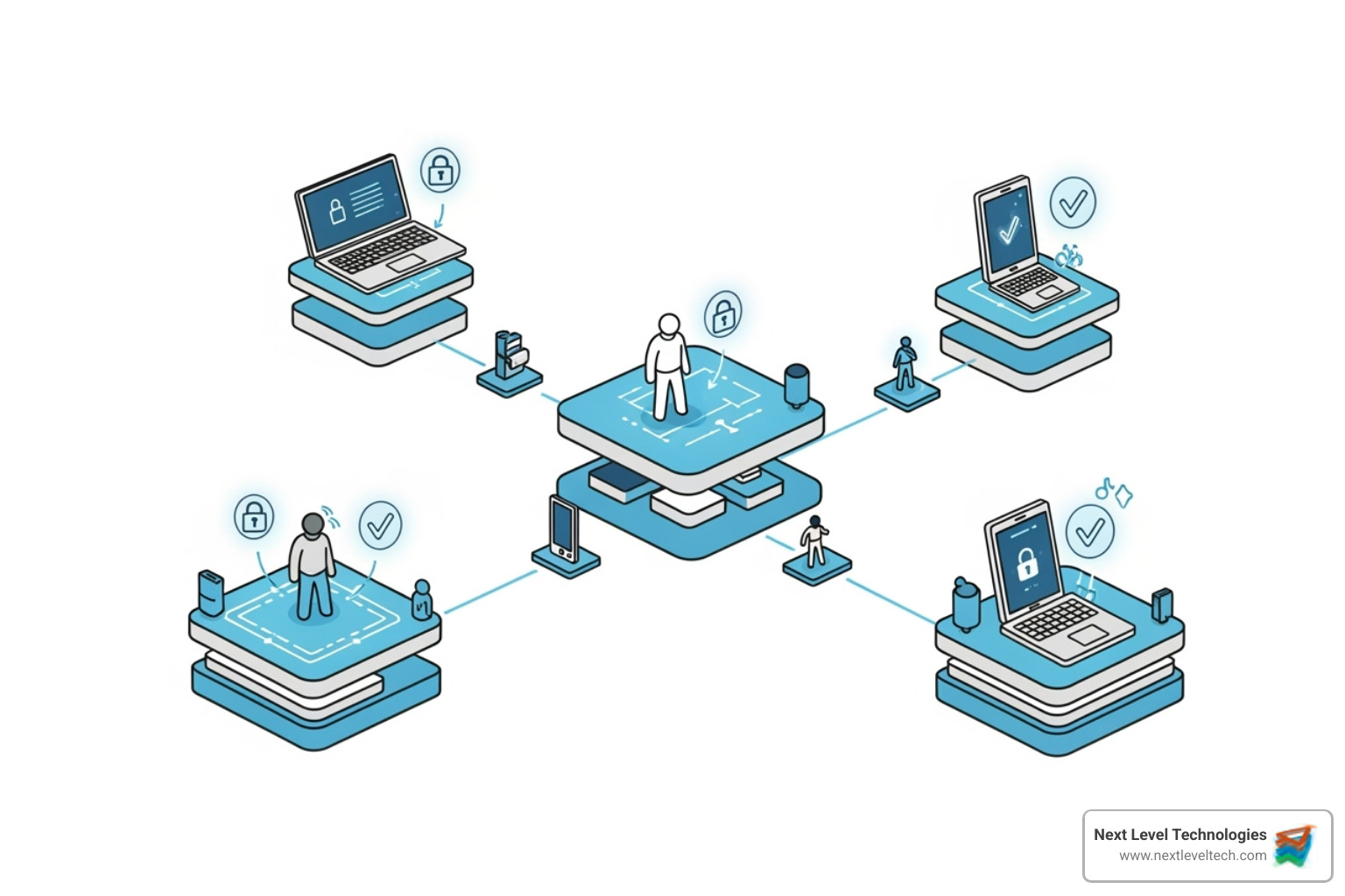 Zero Trust Model Illustration - secure data access
