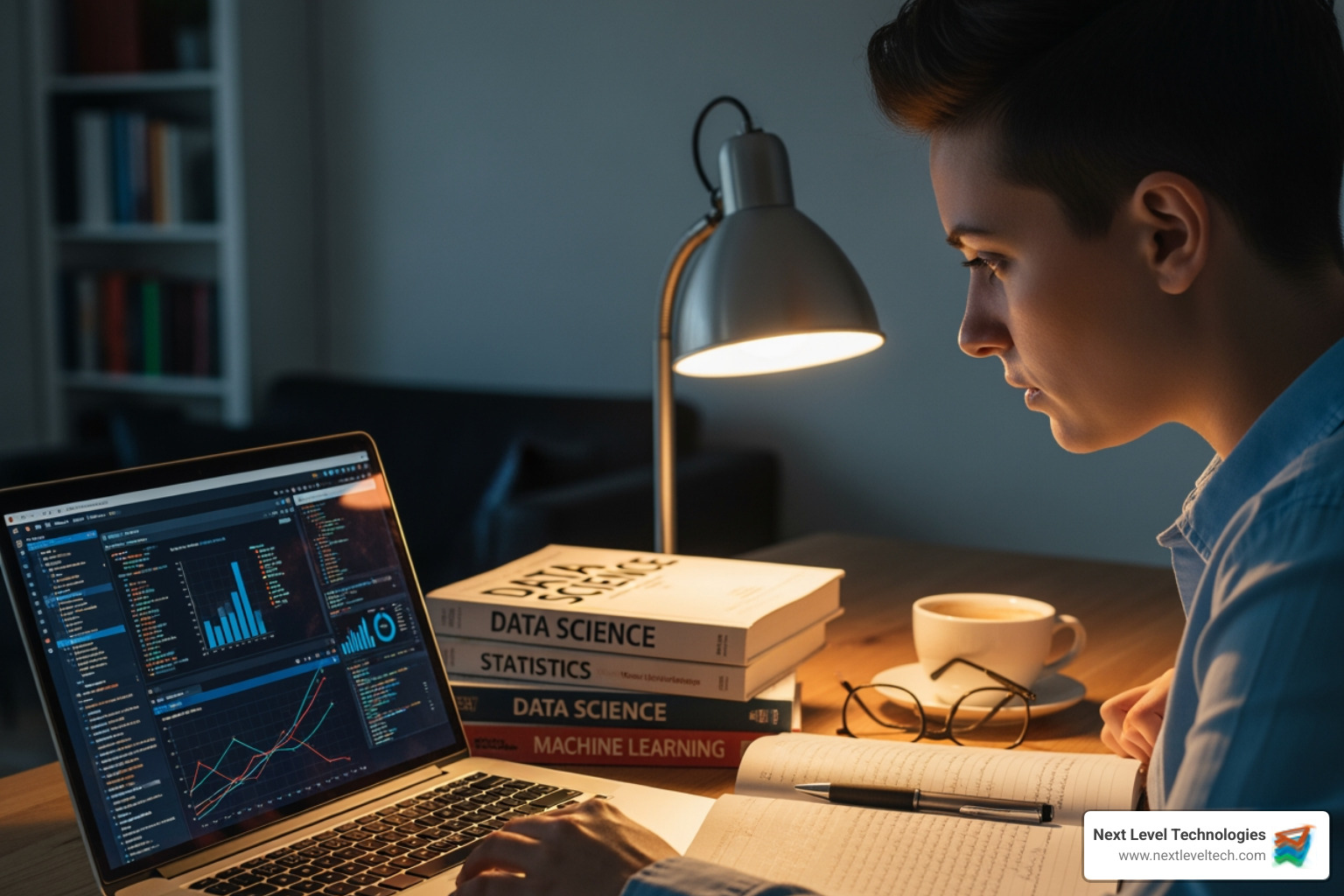 person studying for data analytics certification - Data analytics healthcare person studying for data analytics certification - Data analytics healthcare