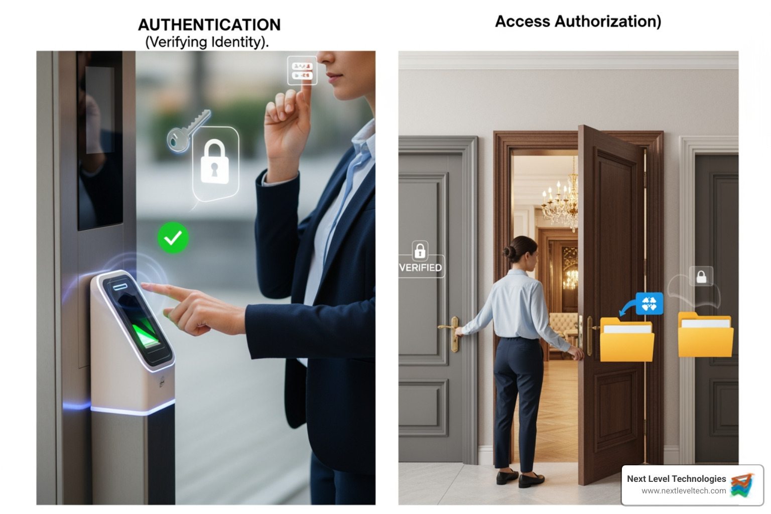 flowchart showing the difference between authentication and authorization - Identity Access Management
