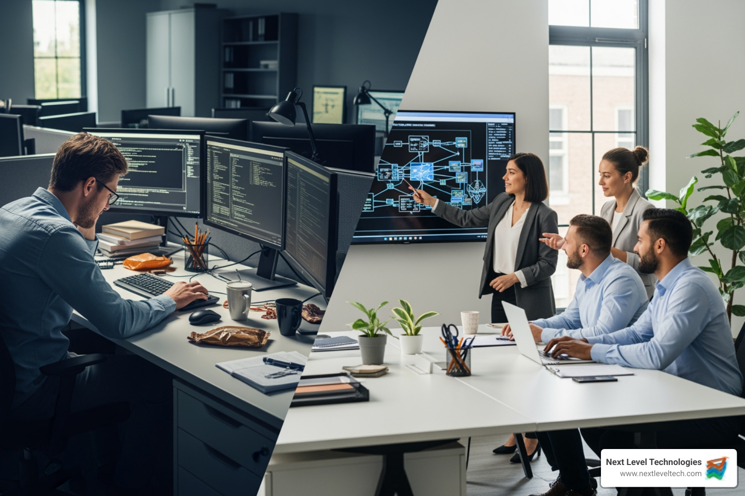 comparing an in-house IT staff member to a managed services team - small business it