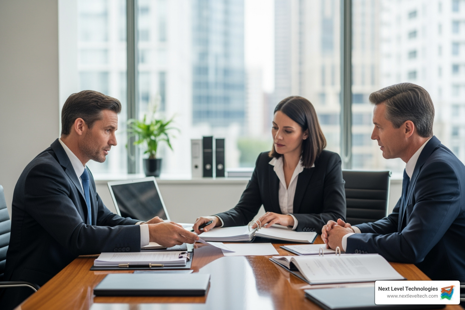 consultant meeting with lawyers in a modern office - IT support for legal services consultant meeting with lawyers in a modern office - IT support for legal services