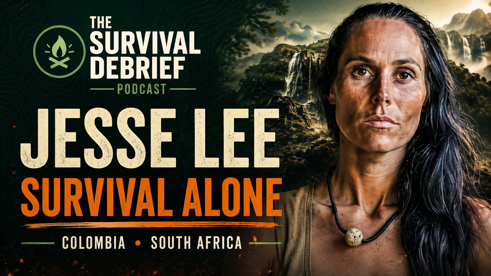 Jesse Lee on The Survival Debrief Podcast discussing Naked and Afraid in Colombia and South Africa