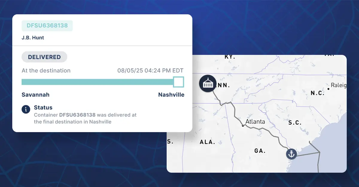 A trucker receiving a Drayage Visibility updates from OpenTrack