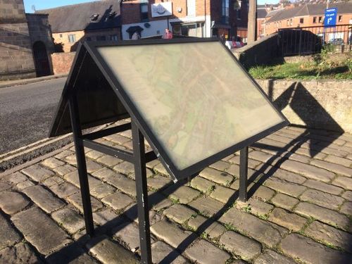 Info board by library