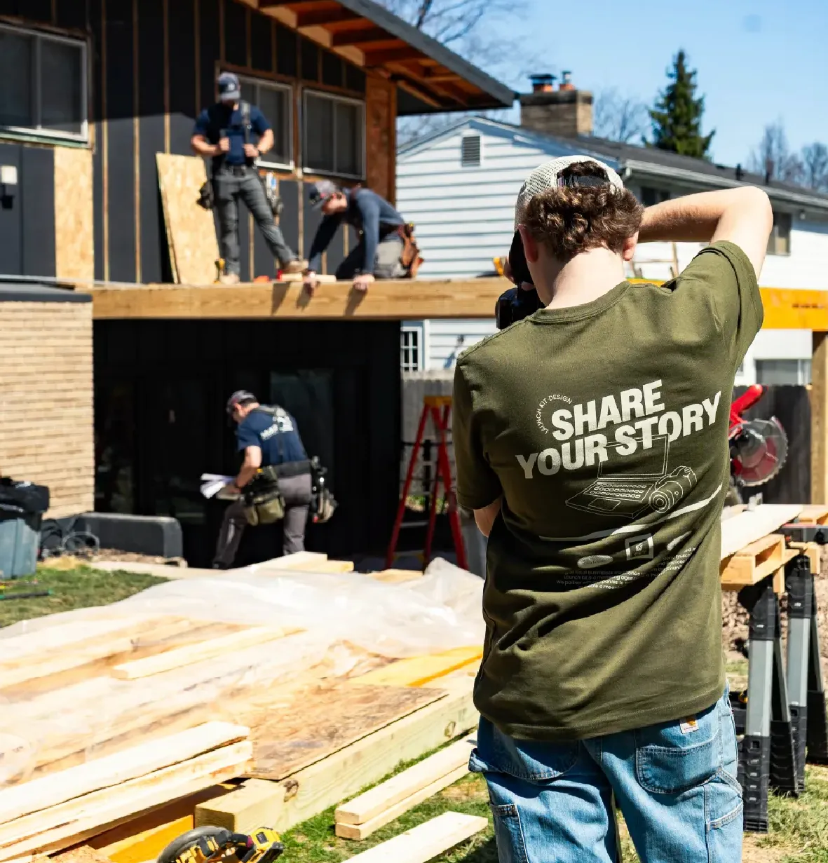 Launch Kit Employee, Daniel Bremmer, On-site shooting content for McKellar Construction.