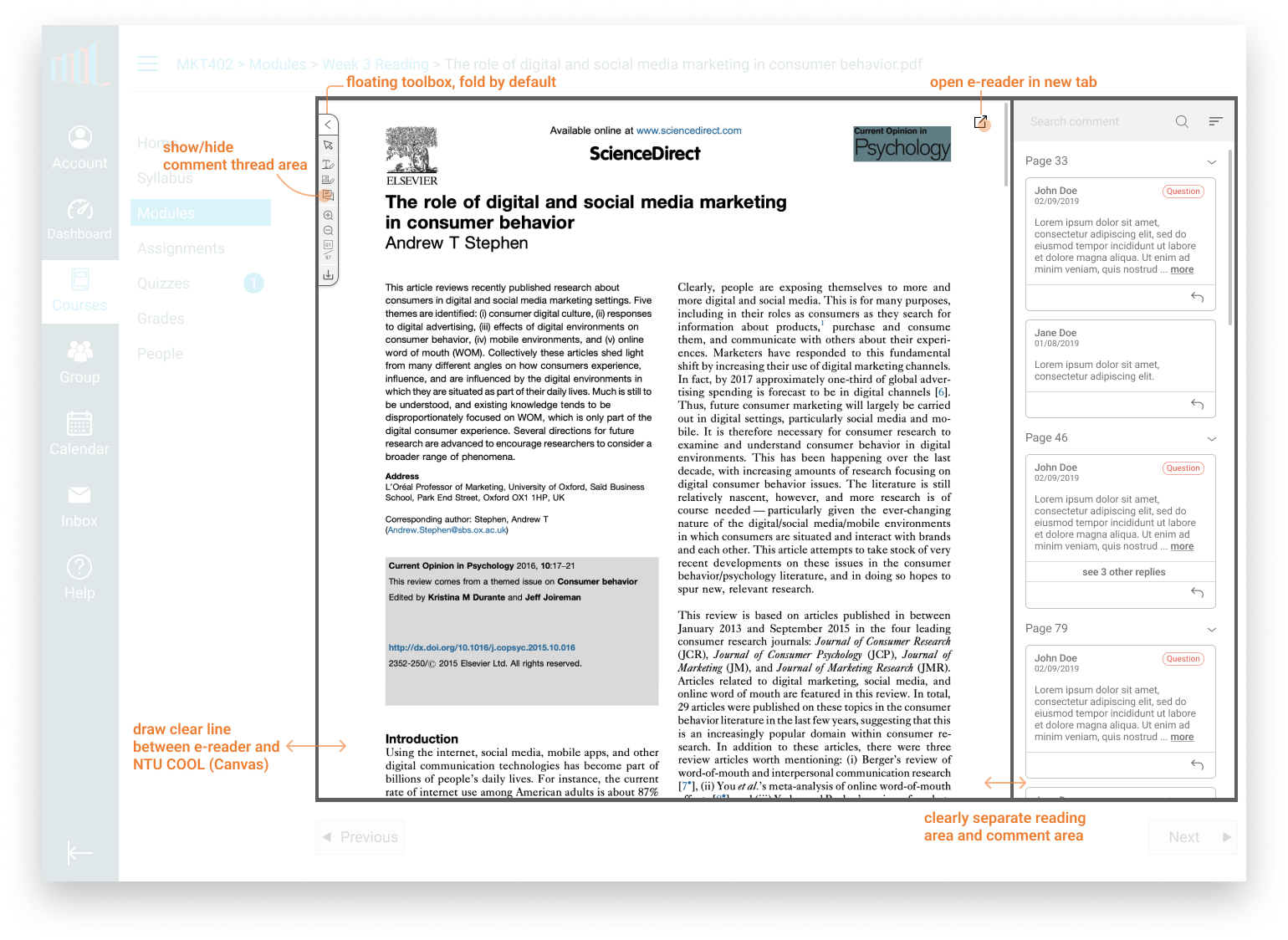 prototype of overall interface