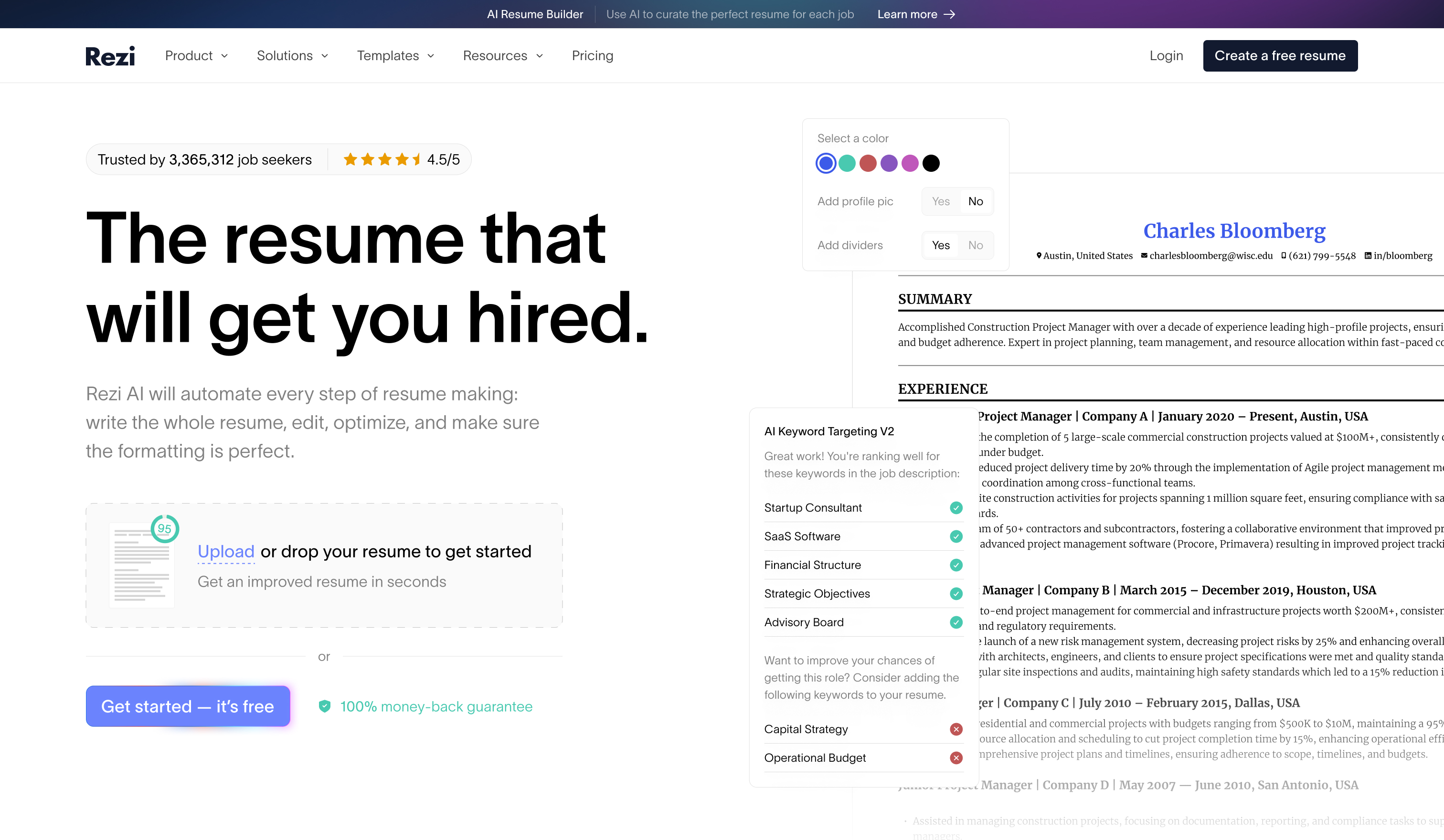 Portfolio landing screen image