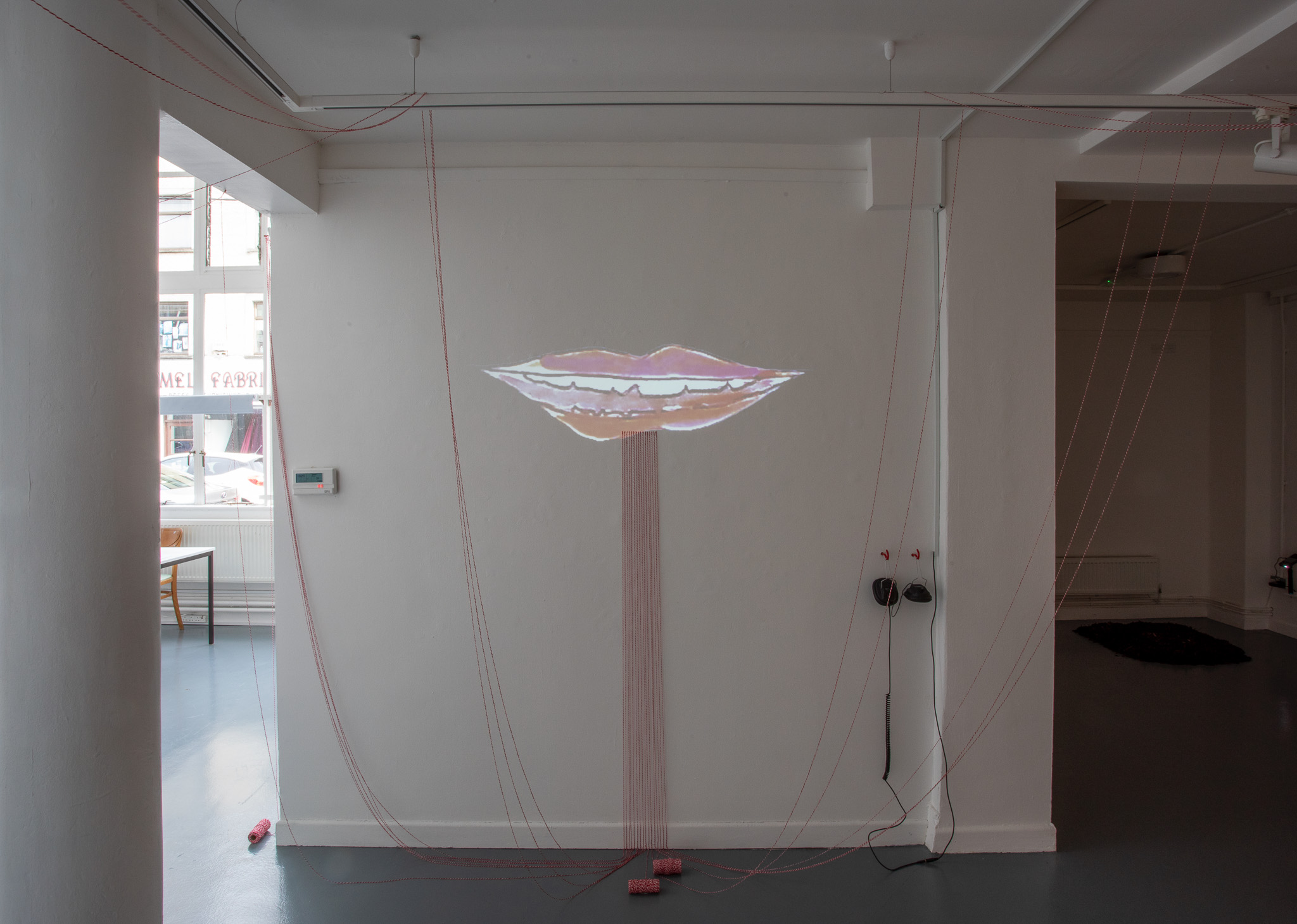 It's Complicated (2023) video installation, 2 audio channels, Martenitsa thread