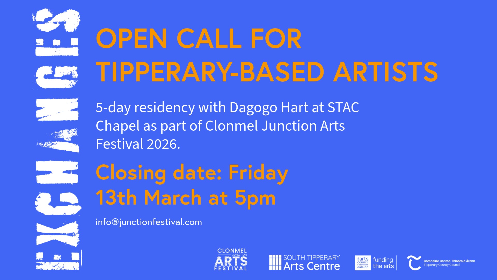 EXCHANGES: Open Call For Tipperary-Based Artists