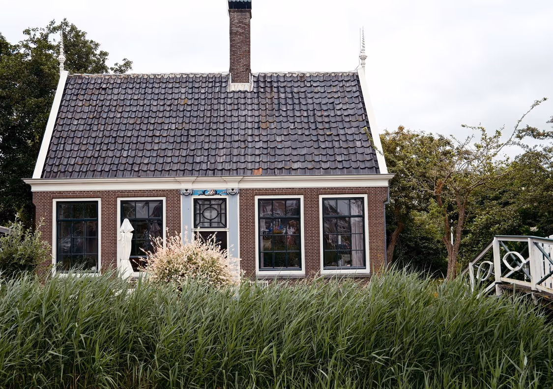 huis met riet vrijstaand