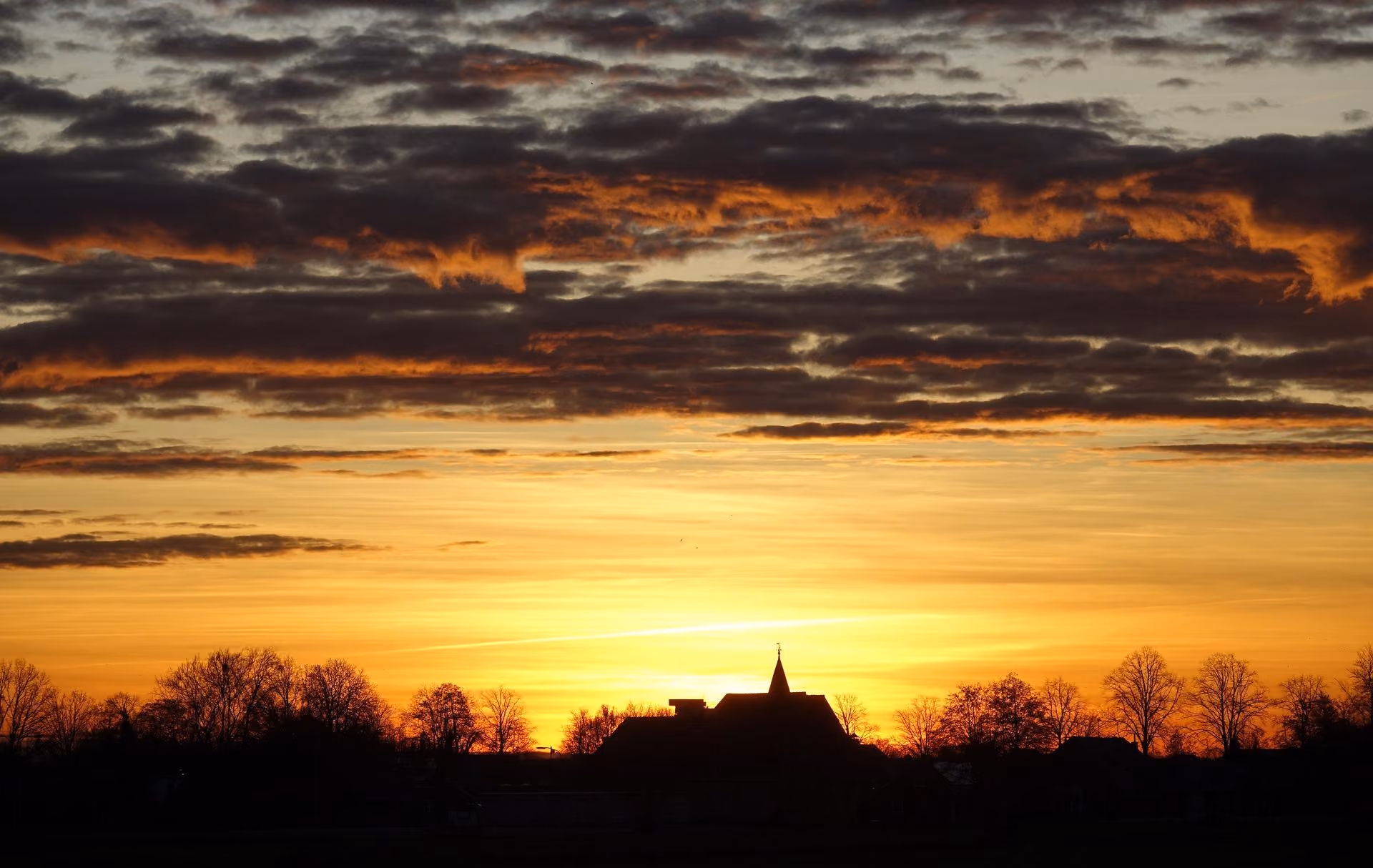 landschap zonsondergang