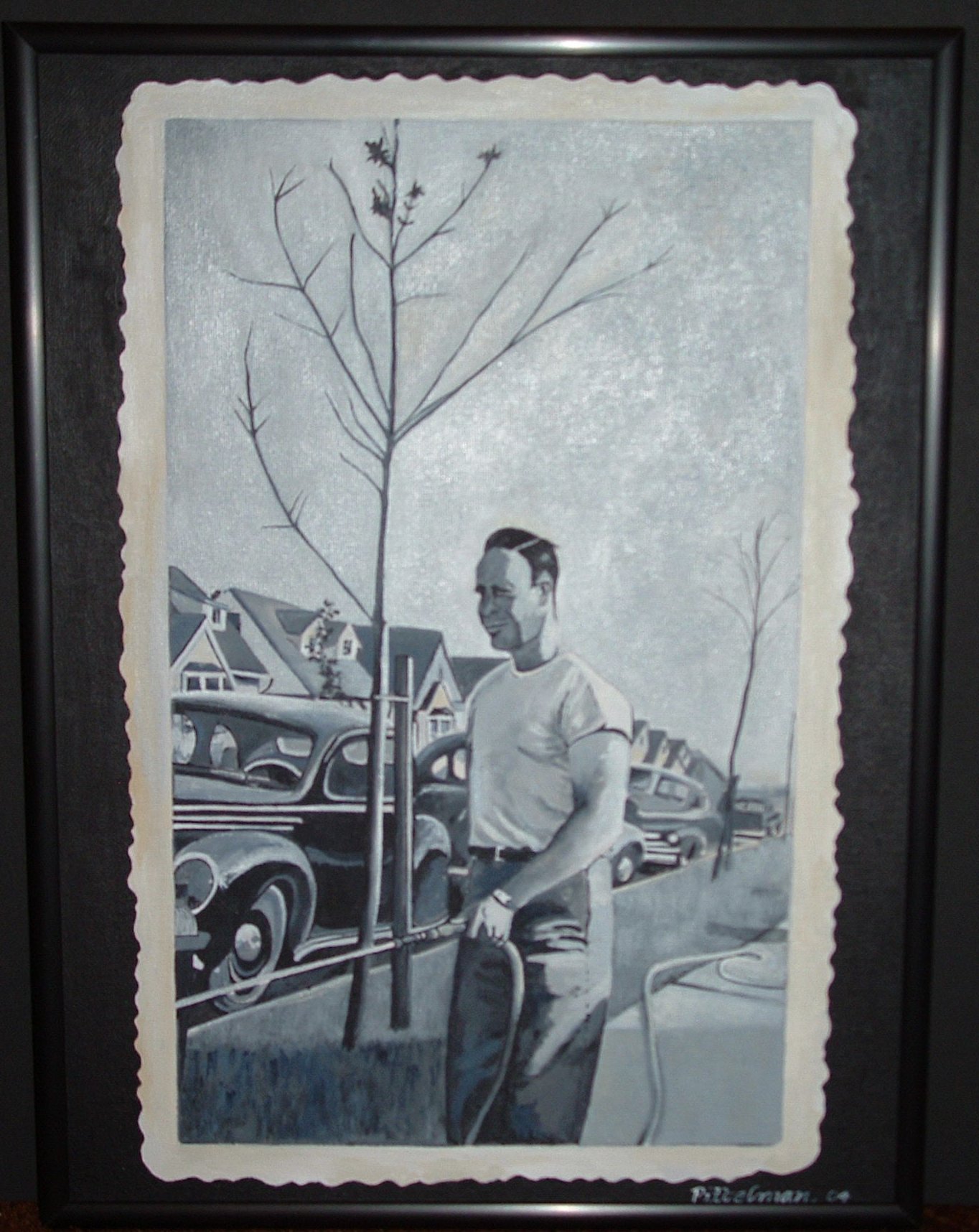 Washing the car - 12x16