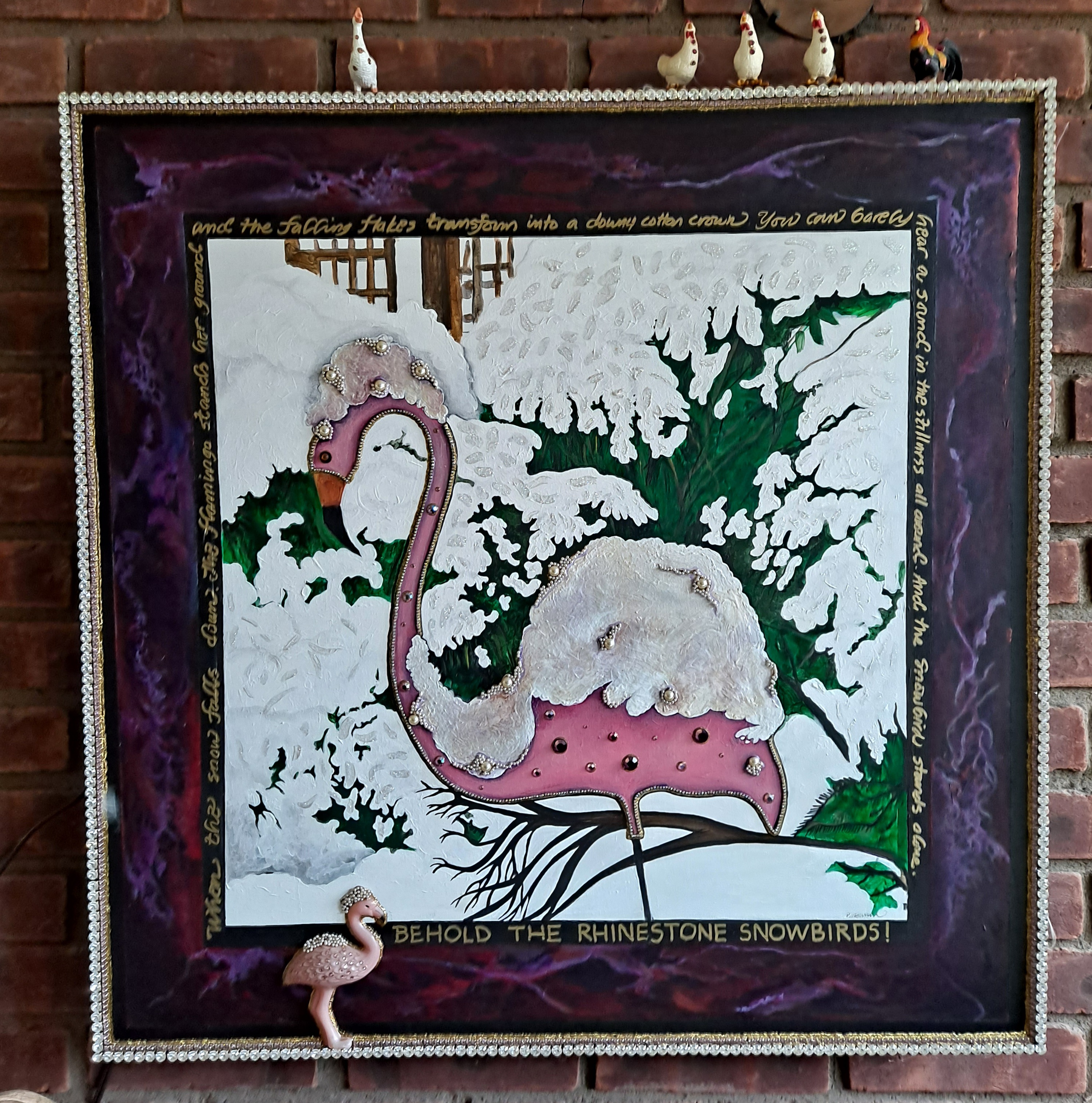 Flamingo in the Snow