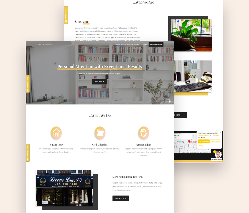 A mockup of a project