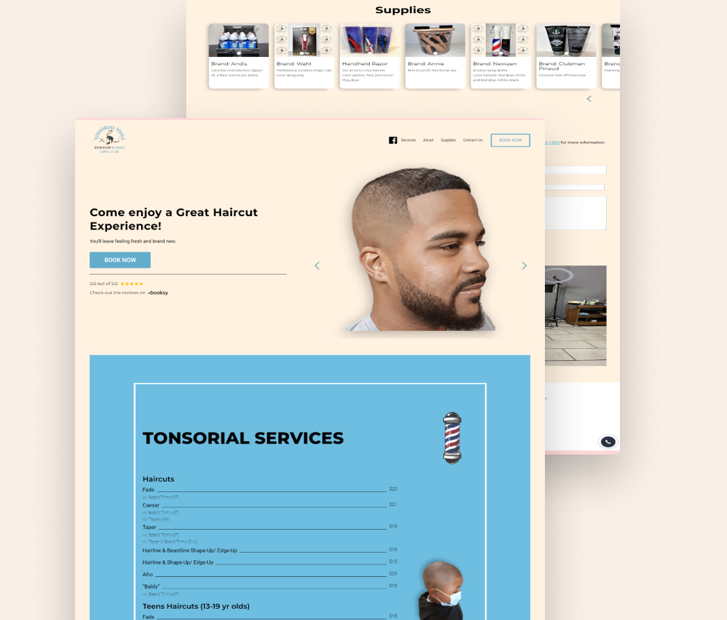 A mockup of a project