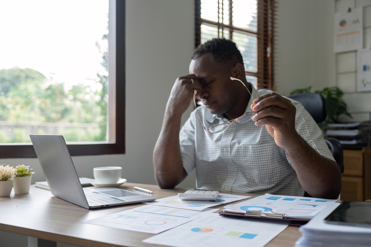 American worker stressed about finances 