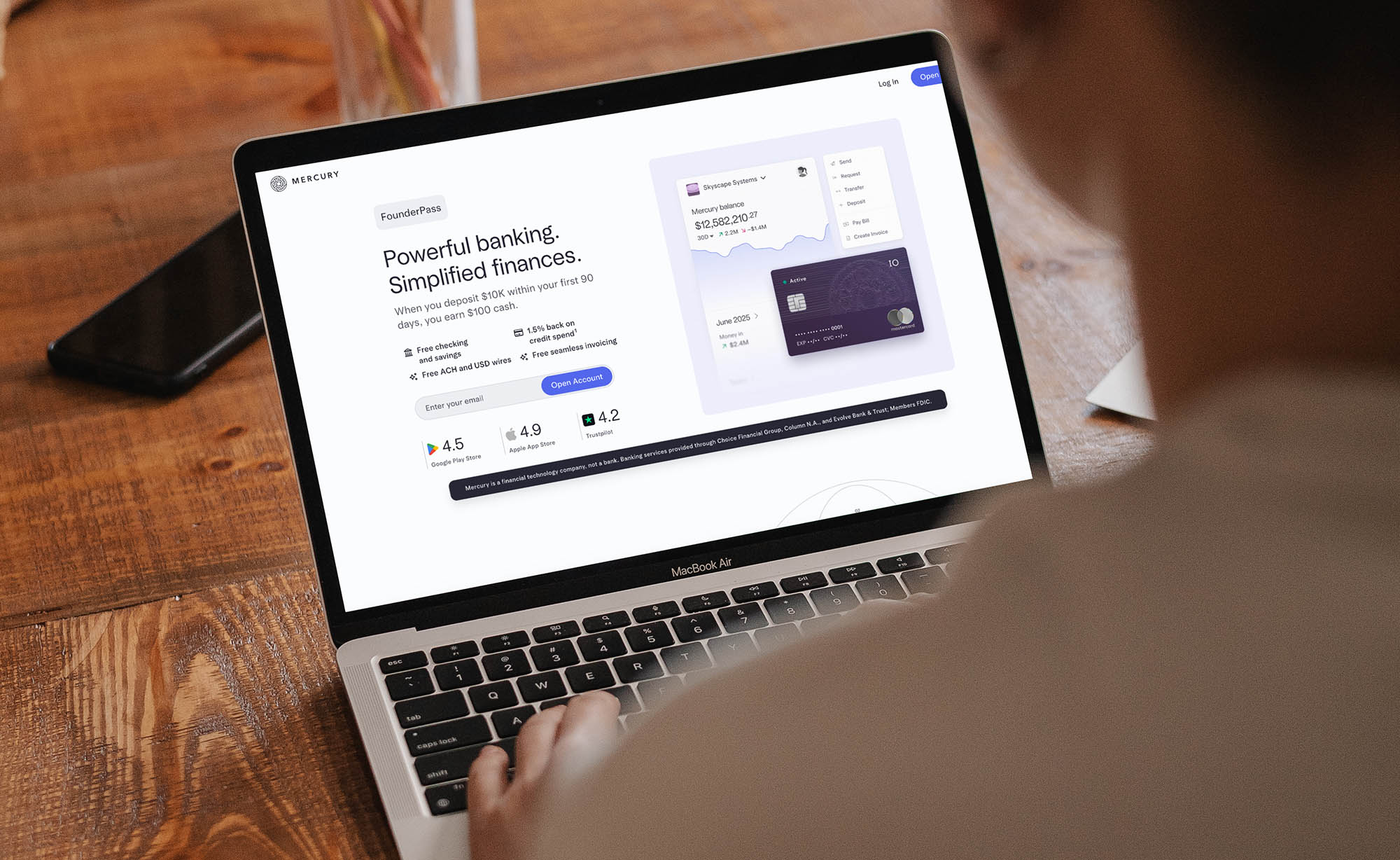 Mercury Offer - $100 Free