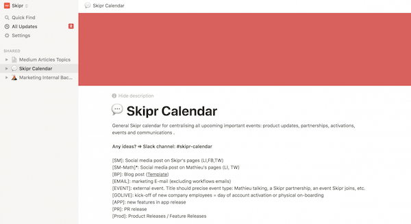A Skipr notion page