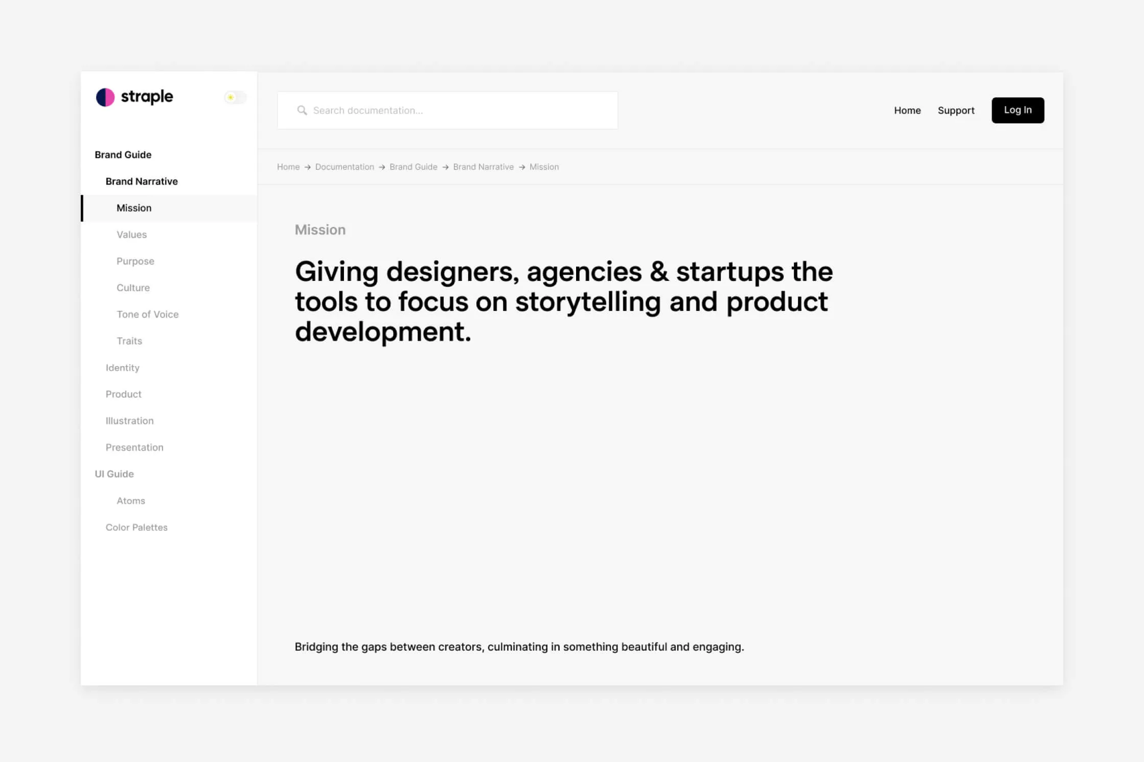 Straple Brand Book Portal