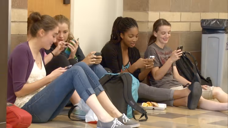 a school gathering to watch screenagers