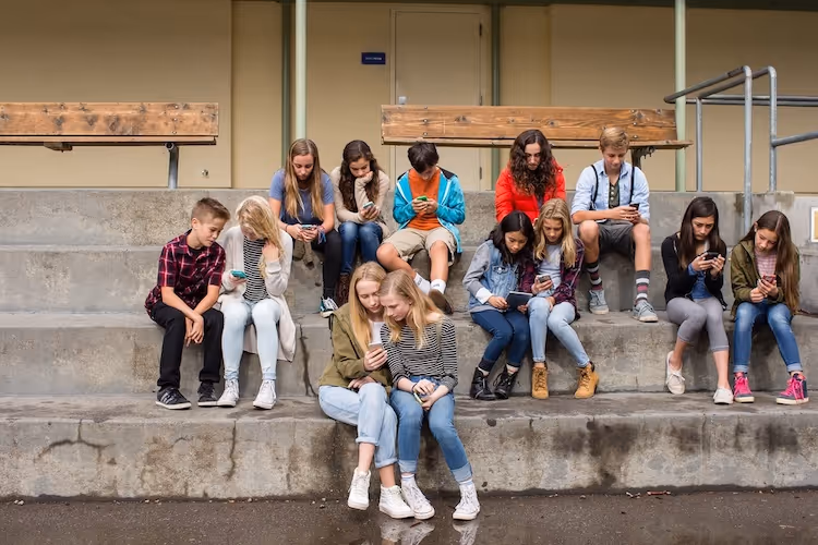 a school gathering to watch screenagers