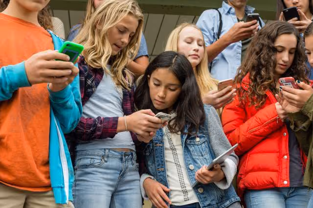 a school gathering to watch screenagers
