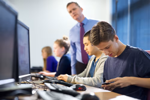 a school gathering to watch screenagers