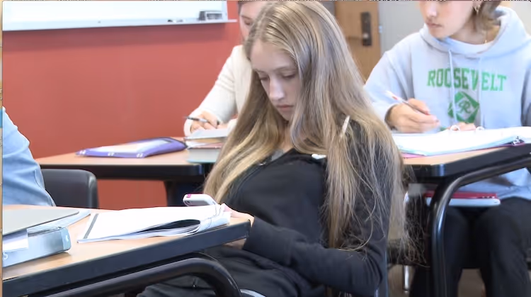 a school gathering to watch screenagers