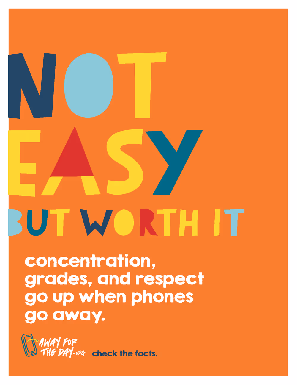 Not easy but worth it sign