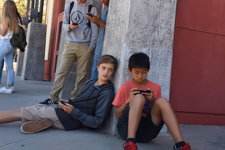 a school gathering to watch screenagers