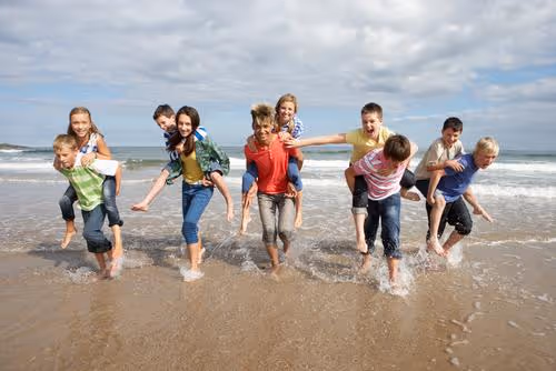 Group of people on beach