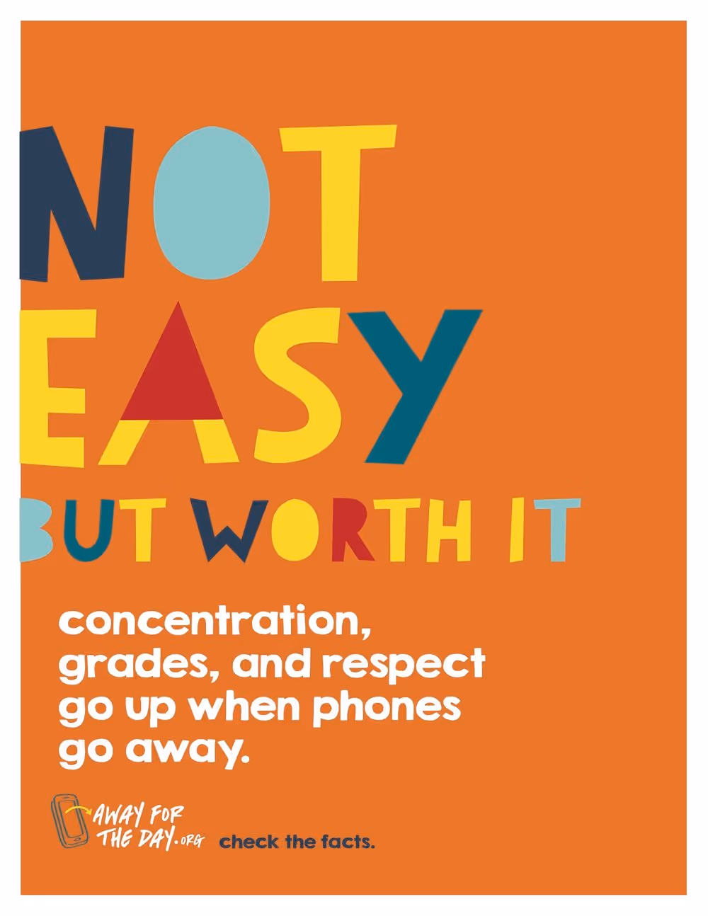 Not easy but worth it sign