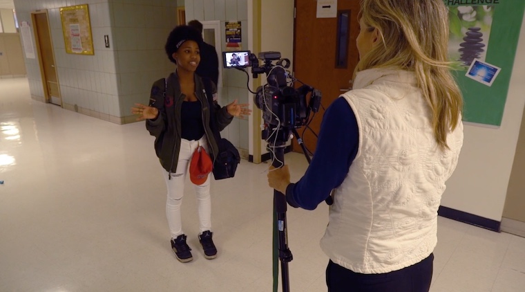 a school gathering to watch screenagers