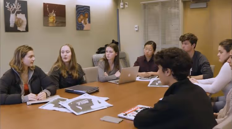 a school gathering to watch screenagers