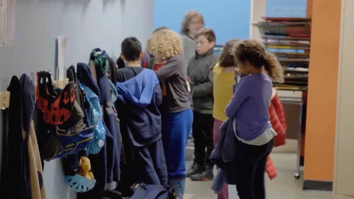 a school gathering to watch screenagers