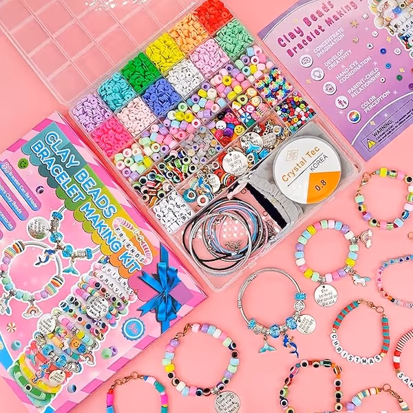 brightly coloured jewelry box with thousands of different colored beads.