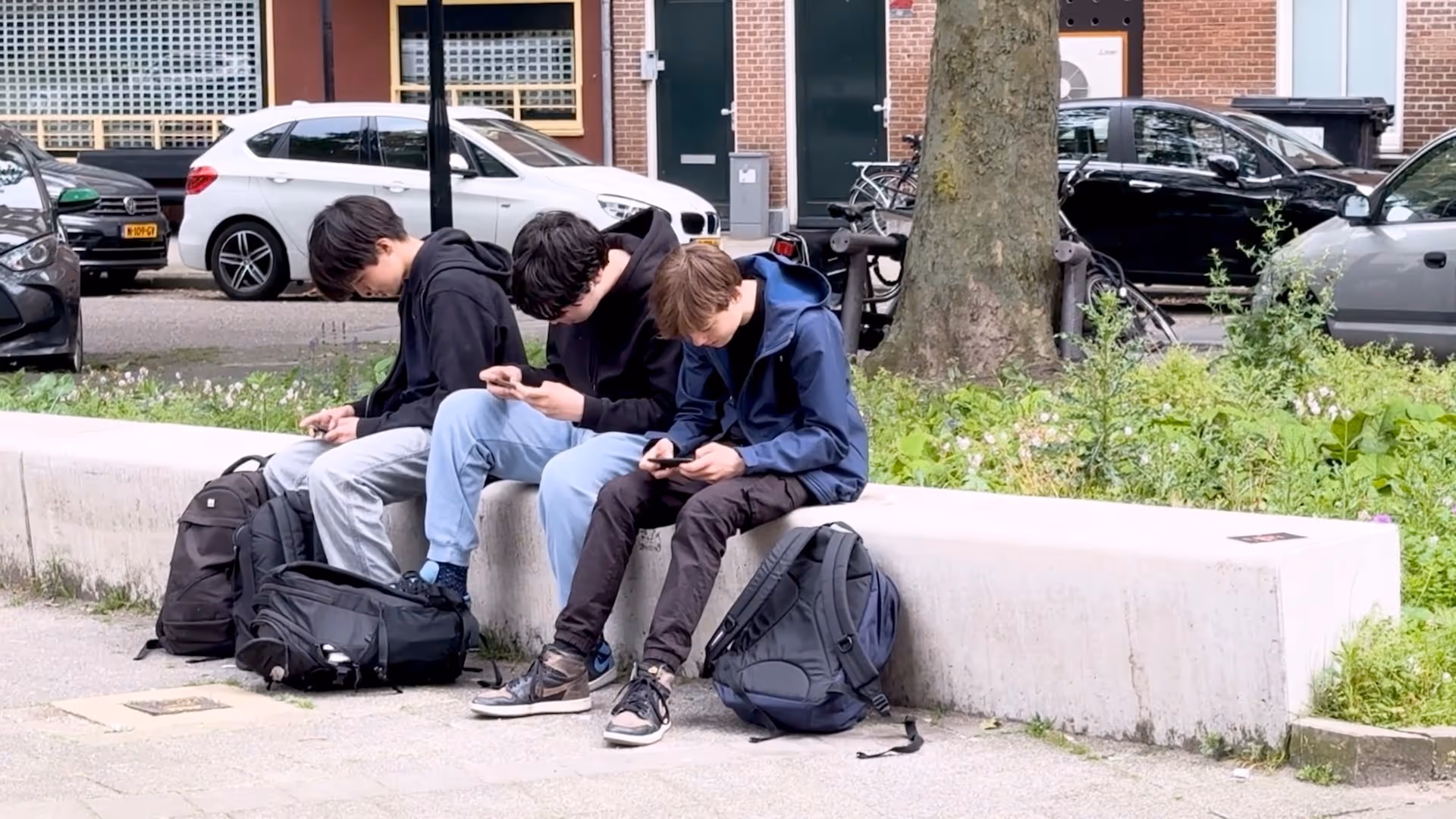 a school gathering to watch screenagers