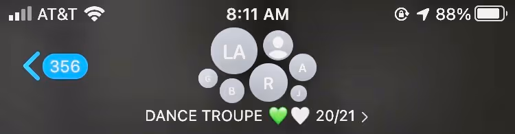 Group Snap Chat for Dance Troupe