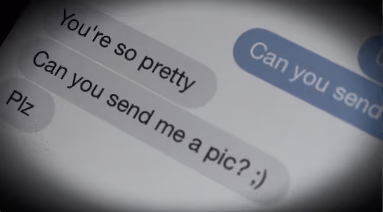 Text messages being exchanged