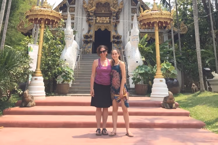 Two girls taking a picture 