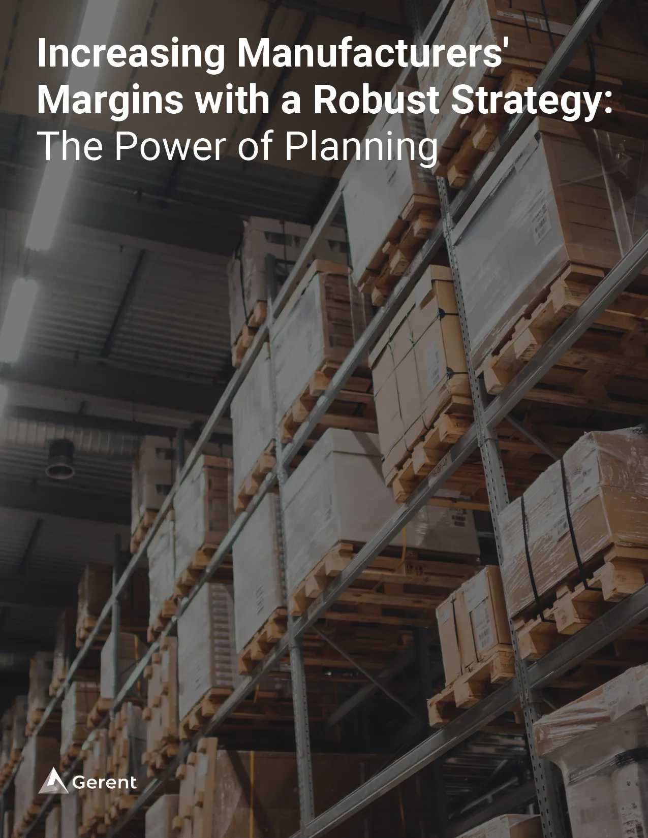 An upshot of a stocked shelf in a large warehouse