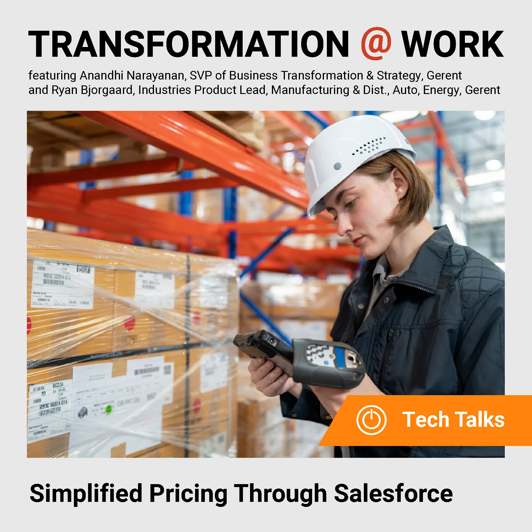 Warehouse employee scanning products 
